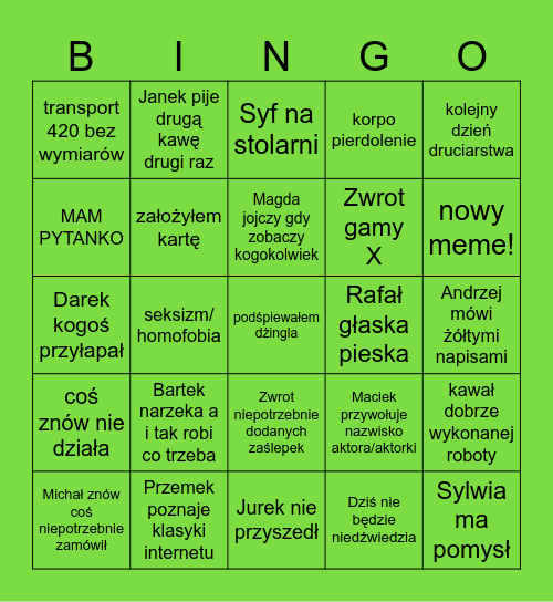 Bingo Card