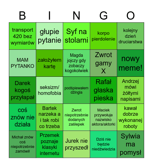 Bingo Card