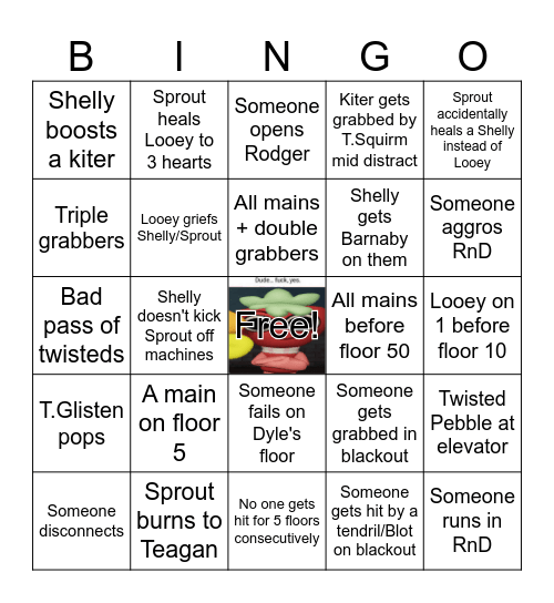 Fossil Garden Long Run Bingo Card