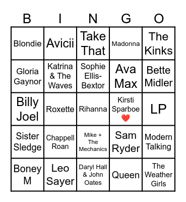 🏳️‍🌈 Bingo 1 🏳️‍🌈 Bingo Card