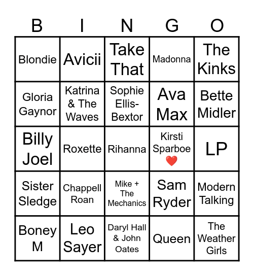 🏳️‍🌈 Bingo 1 🏳️‍🌈 Bingo Card