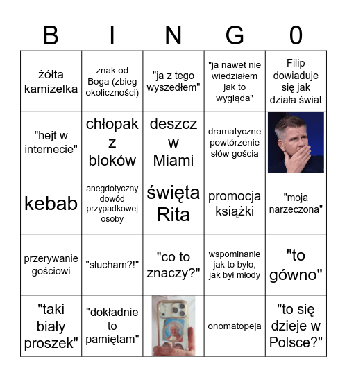 Chajzeringo Bingo Card