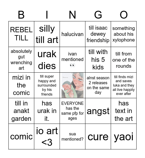 till birthday art predictions Bingo Card