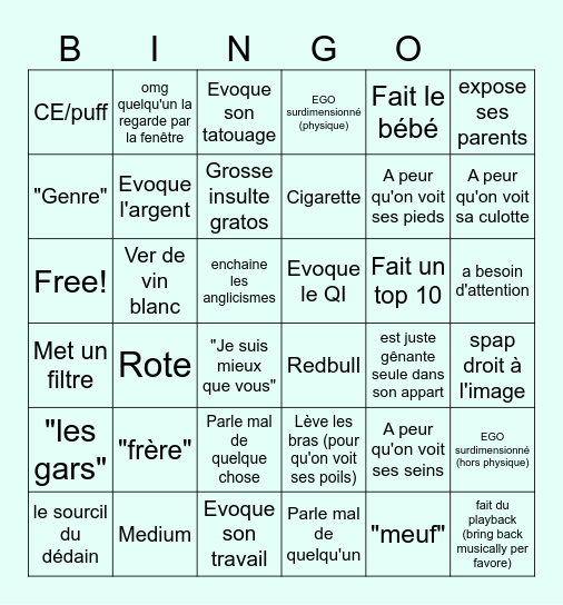Twingo Bingo Card