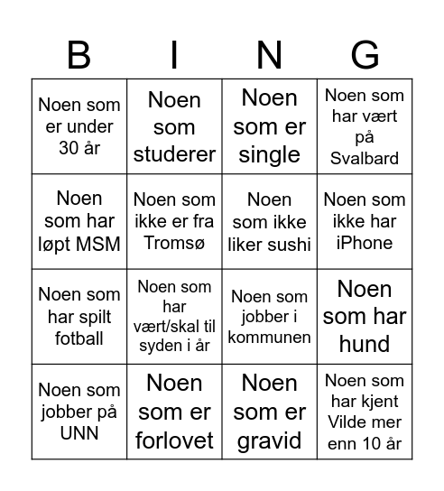 Finn en venn <3 Bingo Card