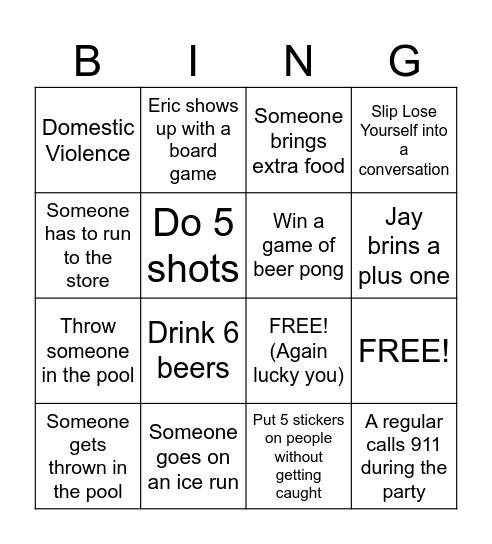 Blue Shift Bingo Banaza Bingo Card