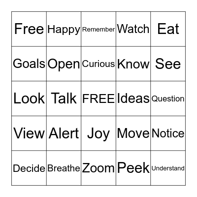 Concentrate! Bingo Card