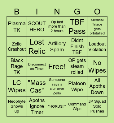 3rd Comp BA TBF Bingo Card