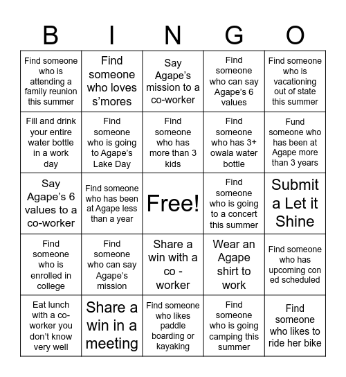 Summer Luck Duck Day BINGO Card