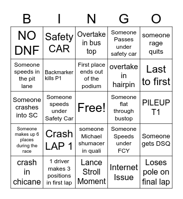 SF1 R3 Bingo Card