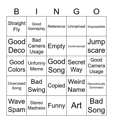 Recent Tab Bingo Card