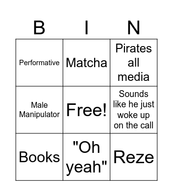 RYK Bingo Card