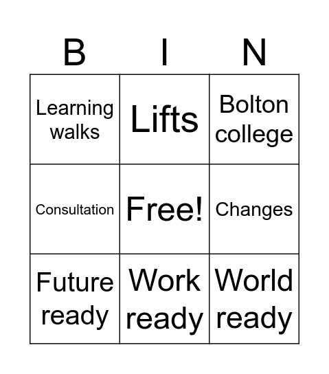 Principalship Bingo Card
