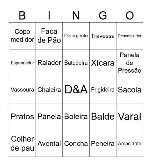 Dhuly & André Bingo Card