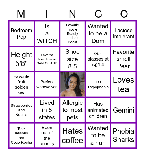 BIRTHDAY GIRL MINGO!! Bingo Card