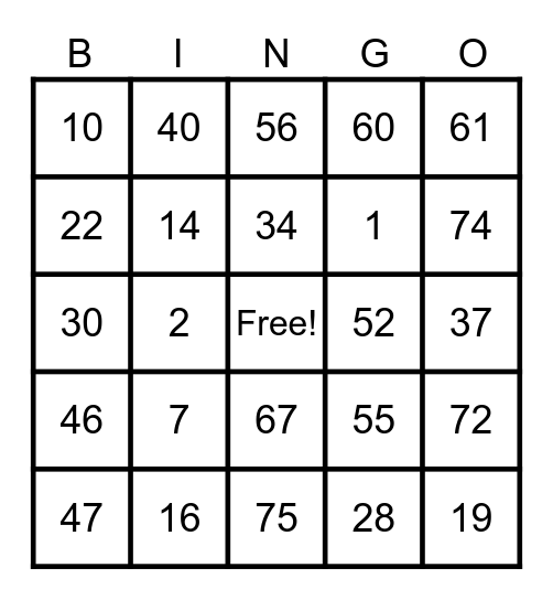 Junction Triangle Summer Wonder Bingo Card