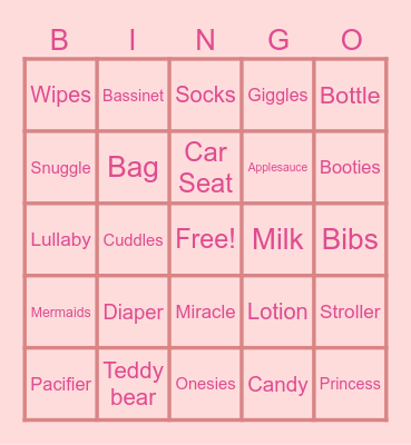 Venus & Phil Baby Shower Bingo! Bingo Card
