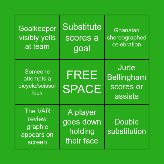 World Cup Bingo 2026 Bingo Card