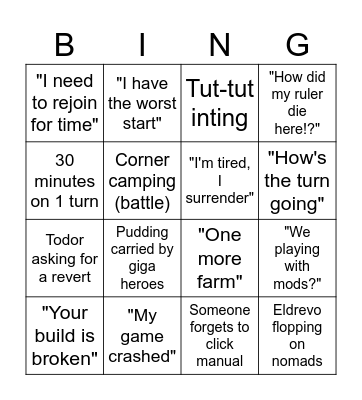 Guthuk Bingo Card