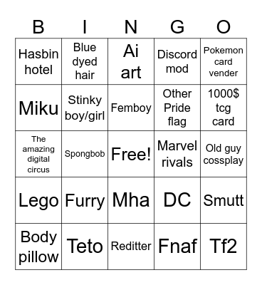 Con Bingo Card