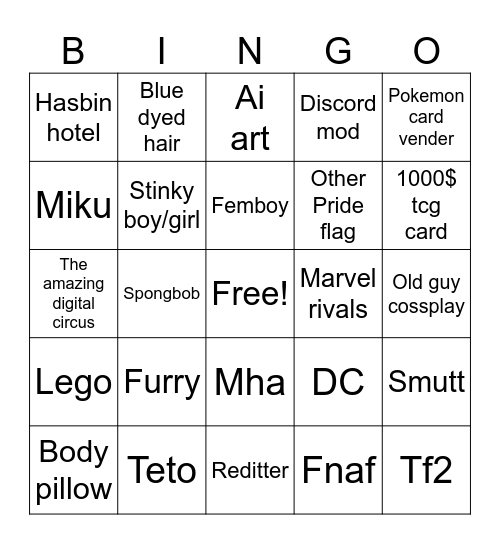 Con Bingo Card