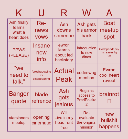 ASSASSINDUO TALK Bingo Card