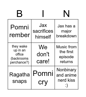 TADC finale miniature (elegünk van) Bingo Card