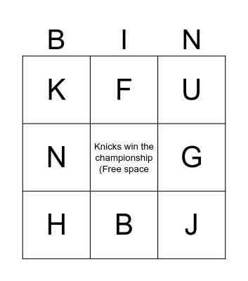 Summer  test Bingo Card