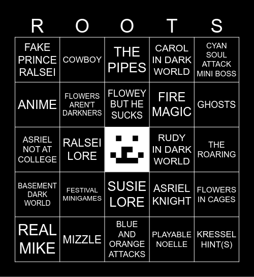 DELTARUNE Chapter 5 Bingo Card