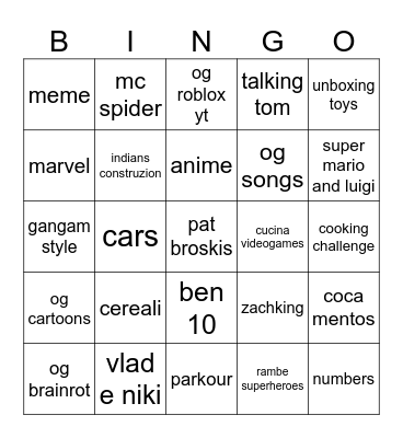 og bingo Card