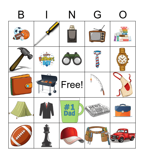 Father's day bingo Card