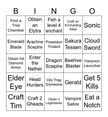 Hoplite Lockout Bingo Card