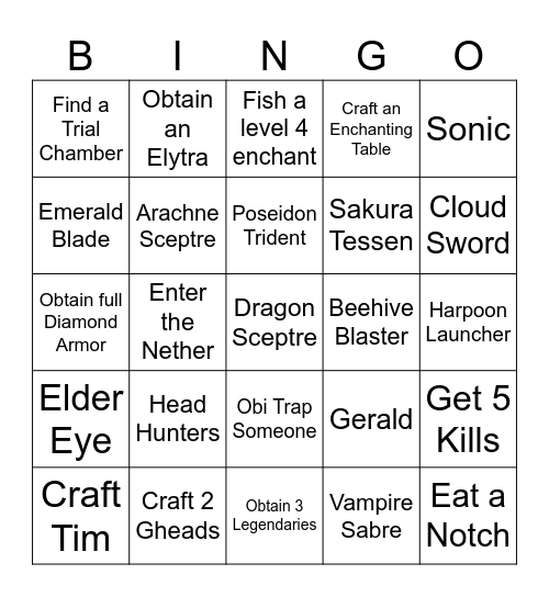 Hoplite Lockout Bingo Card