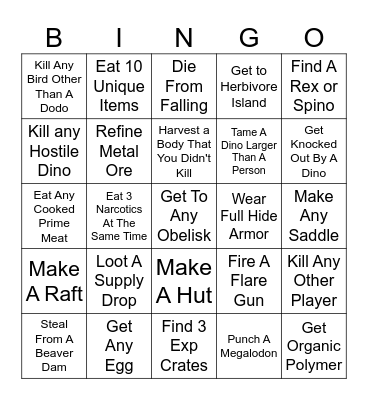 Ark Bingo Card
