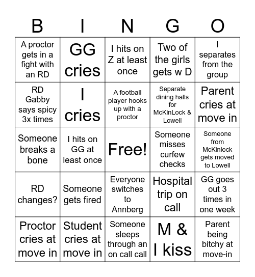 HSummer '26 Bingo Card