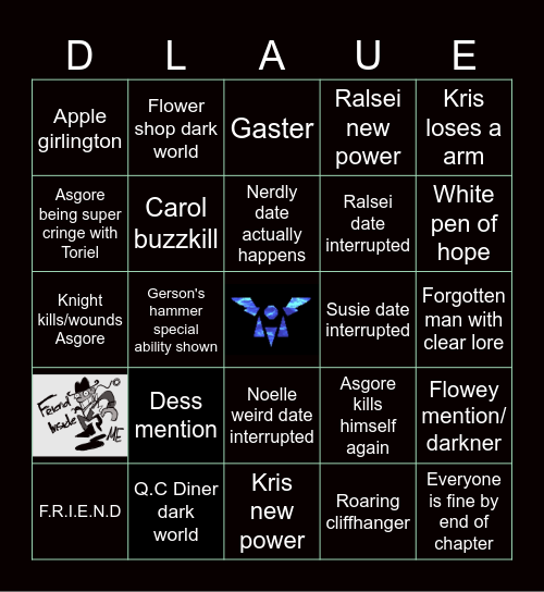 Donterude Bingo Card