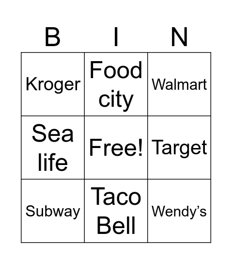 Bingo Card