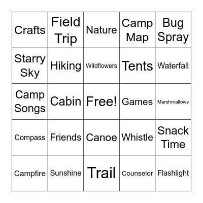 CCS Kids Camp 2026: Bingo Card