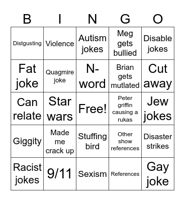 Fg Bingo Card