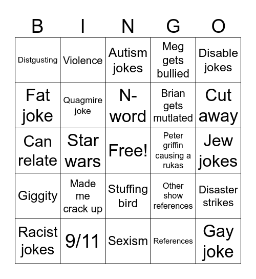 Fg Bingo Card