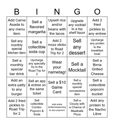 Server Bingo Card