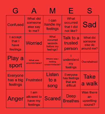 Sassy Sue's Word Game Bingo Card