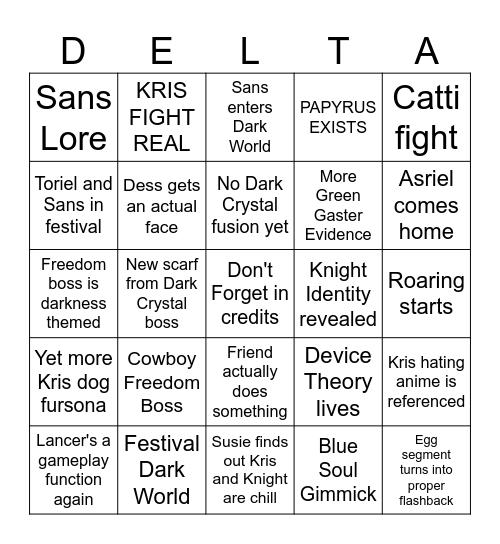 Chapter 5 Bingo Card