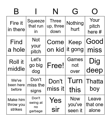 Father's Day: What Dads Say Bingo Card