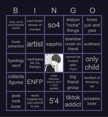 camerons bingo!! Bingo Card
