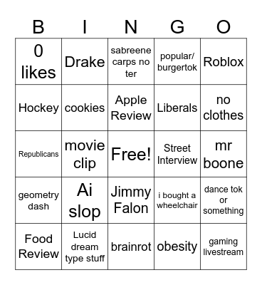 bbbbbmoney!!!! Bingo Card