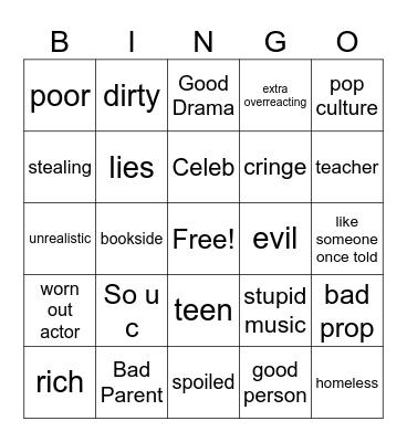 Dhar Mann Bingo Card