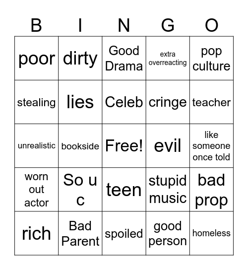 Dhar Mann Bingo Card