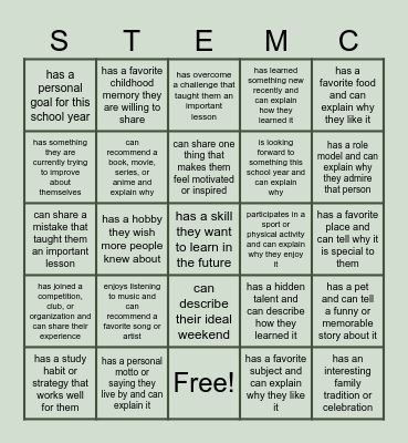 FIND SOMEONE WHO... Bingo Card
