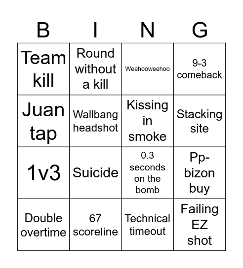 Köln strike Bingo Card